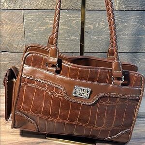 Bueno Chocolate Croc-Embossed Bag Vintage 90s to early 00s Phone Pocket GUC